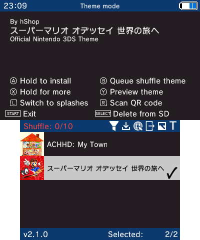 Image showing Anemone3DS with the installed theme.